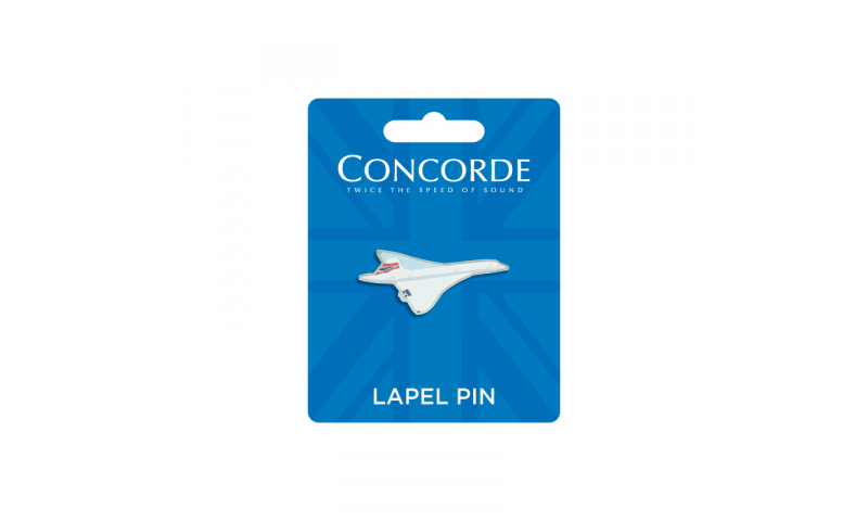 Concorde Shaped Metal Enamel Lapel Pin