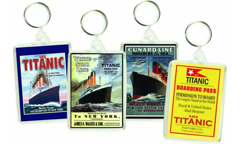 Titanic Acrylic Keyring 3 Asstd