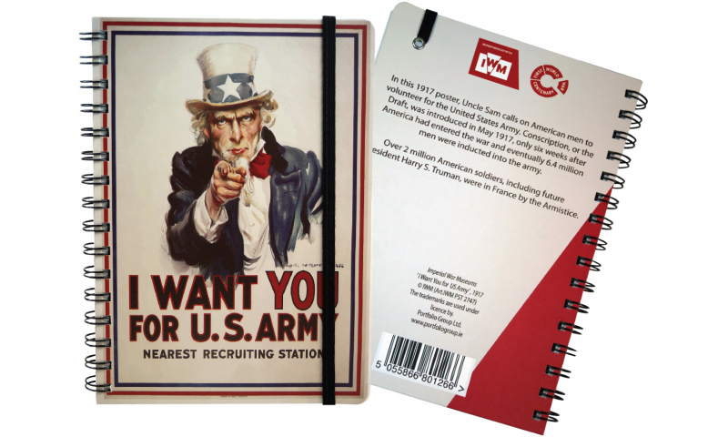 War Posters Spiral Hardback Notebook - x4 Designs to Select