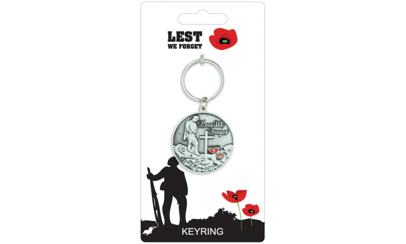 Remembrance Poppy Keyring - Flanders Field Design