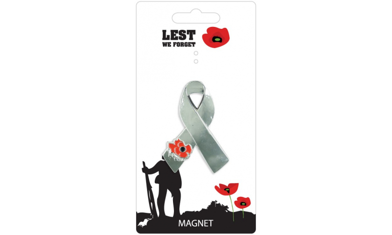 Remembrance Magnet - Ribbon & Poppy Design