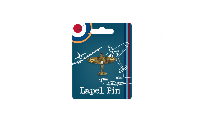 RAF Vintage Metal Enamel Lapel Pin Spitfire